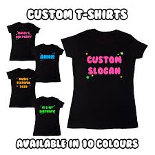 personalised t shirt neon custom uni