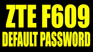 In order to do so, you need to get into the admin section for your router. Zte F609 Default Password Youtube
