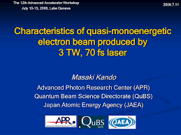 quasi monoenergetic electron beam