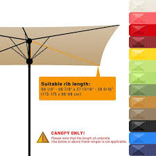 Yescom Umbrella Replacement Canopy 10x6