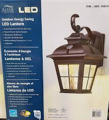 led lantern brushed patina