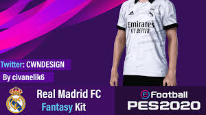 Nuestro compañero @carrasco1live ha realizado un pack fantasy del real madrid, basado en el nuevo template adidas de la próxima temporada. Pes 2020 Real Madrid Fc Fantasy Kit V1 1 Pes Social