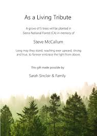 planting memorial trees in national