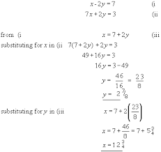 Simultaneous Equations Revise Algebra