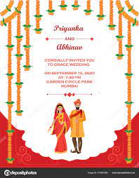 hindu wedding invitation card template