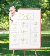 Gold Seating Chart Cards Printable Gold Wedding Decor Seating Plan Wedding Template