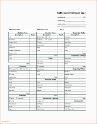 Bathroom Remodel Budget Spreadsheet Sheet Worksheet