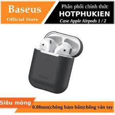 Bao case silicon siêu mỏng cho tai nghe Apple Airpods 1 / 2 hiệu Baseus  Ultra thin mỏng 0.88mm) - Hàng chính hãng