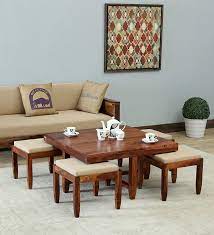 Rezzan Solid Wood Coffee Table Set