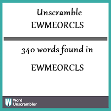 unscramble ewmeorcls unscrambled 340