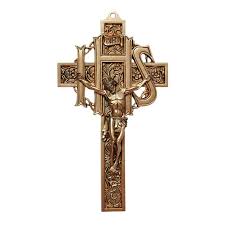 Filigree Ihs Crucifix Gold Ewtn