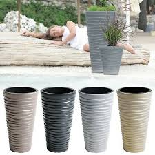 large tall sand effect flower plant pot