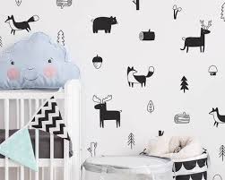 Nordic Style Forest Animal Wall Decals