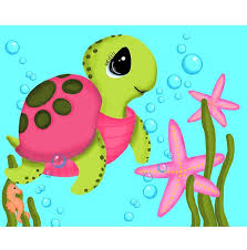 Pink Baby Sea Turtle Nursery Wall Decor