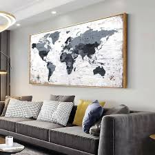Map Wall Art Canvas Picture