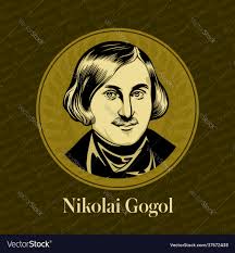 Portrait a russian writer nikolai gogol Royalty Free Vector