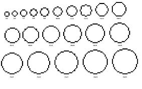 It should be, at most, 1/3 the length of the circle's diameter. Circle Maker Minecraft