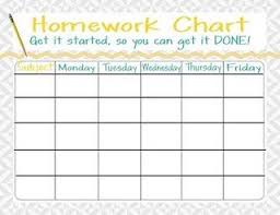 Free Homework Chart Printable Its Even Our Colors