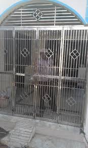 polished stainless steel gate for