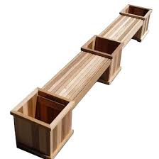 Cedar Bench And Planter Boxes