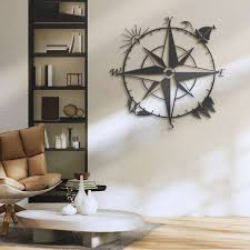 Nautical Compass Metal Sign Coordinates