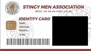 stingy men ociation id card
