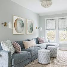 Living Room Art Between Sconces Design