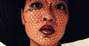 lichtenstein pop art halloween makeup