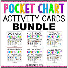 Pocket Chart Activities First Grade Phonics Center Activities Bundle