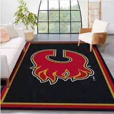 nhl spirit calgary flames area rug for