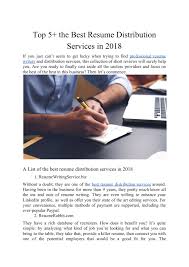 Top 5 The Best Resume Distribution Services In 2018 Pubhtml5