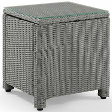 Outdoor Wicker Patio Square End Table