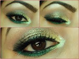 eye makeup tutorial glitter gold and