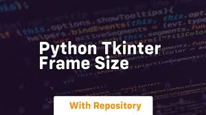 python tkinter frame size you
