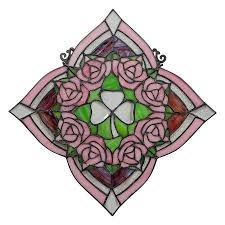 Irish Rose Stained Glass Window Oiw036