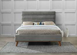 Denver Light Grey Upholstered Bed Frame