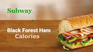 subway black forest ham calories