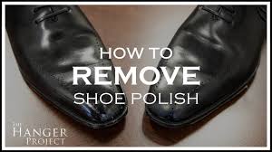 remove shoe polish from leather shoes