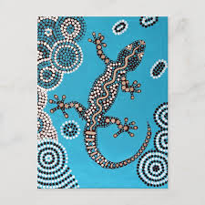 Aboriginal Art Gecko Punktmalerei