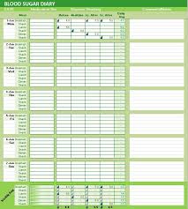 Blood Sugar Diary Excel Template Glucose Levels Tracker Spreadsheet