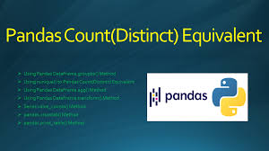 pandas count distinct values dataframe