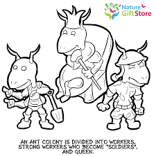 Free printable ants coloring pages. Ants Coloring Page 1 Nature Gift Store