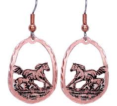 handmade horse hook earrings