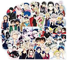 A text bubble sticker that is one of the most relatable things i've ever seen in my life. Amazon Com Yuri On Ice Sticker Pack Of 50 Stickers Waterproof Durable Stickers Classic Japanese Anime Stickers For Laptops Computers Water Bottles Yuri On Ice Kitchen Dining