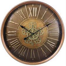 Bronze Moving Cog Gears Clock 60cm