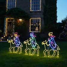 plug in outdoor led rope light nativity