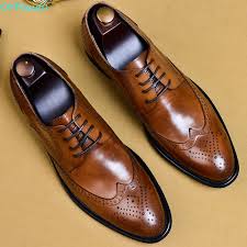 Check out all our men's dress shoes, oxfords, slip on dress shoes, and loafers now. Qyfcioufu 2019 New Men Dress Shoes Genuine Leather Male Oxford Italian Classic Vintage Lace Up Men S Brogue Shoes Oxford Us 11 5 Formal Shoes Aliexpress