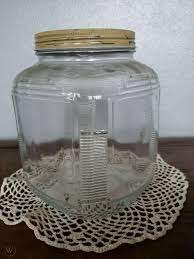 Vintage Large Glass 3 Lbs Coffee Jar