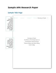 Many college departments maintain libraries of previous student work, including large research papers, which current students can examine. Research Paper Example Outline And Free Samples