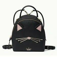Free shipping on many items | browse your favorite brands | affordable prices. Kate Spade Cat S Meow Cat Binx Mini Backpack Purse Bag Black Pxru9427 For Sale Online Ebay